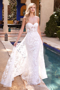 Eva Wedding Dress Sexy Strapless Beaded Lace Bridal Gown 74046TTR-OffWhite