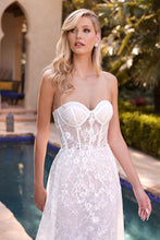 Load image into Gallery viewer, Eva Wedding Dress Sexy Strapless Beaded Lace Bridal Gown 74046TTR-OffWhite
