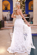 Load image into Gallery viewer, Eva Wedding Dress Sexy Strapless Beaded Lace Bridal Gown 74046TTR-OffWhite
