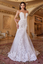 Load image into Gallery viewer, Patrice Wedding Dress Strapless Lace Mermaid 740928HXR-OffWhite/Nude
