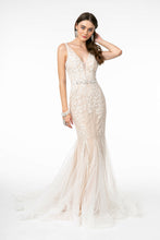 Load image into Gallery viewer, Athena Wedding Dress Beaded Design Flared Tulle Bottom Bridal Gown 2602985THR
