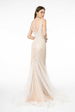 Load image into Gallery viewer, Athena Wedding Dress Beaded Design Flared Tulle Bottom Bridal Gown 2602985THR

