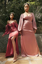 Load image into Gallery viewer, Bryan Bridesmaid Dress Long Sleeve Body Hugging Gown C7482WK-SunsetRust
