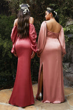 Load image into Gallery viewer, Bryan Bridesmaid Dress Long Sleeve Body Hugging Gown C7482WK-SunsetRust

