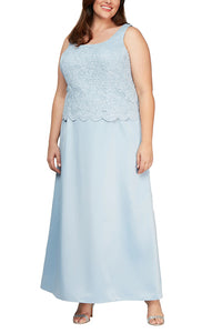 Colleen Formal Dress Removable Lace Jacket with One Piece Gown Mothers Gown 94081122326TTK-Hydrangea  SAMPLE IN STORE
