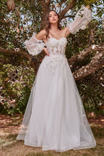 Load image into Gallery viewer, Delight Wedding Dress Strapless Corset Bodice with Removable Sleeves 740962TKR
