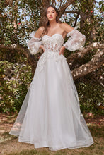 Load image into Gallery viewer, Delight Wedding Dress Strapless Corset Bodice with Removable Sleeves 740962TKR
