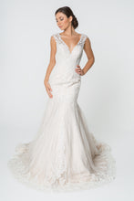 Load image into Gallery viewer, Janine Wedding Dress Fit and Flare Low Back Gown 2602821IRR-Ivory/Cream SAMPLE IN STORE
