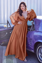 Load image into Gallery viewer, Doreen Long Sleeve Bridesmaid Dress in Sienna Doreen 7407475KK-Sienna
