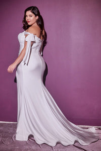 Gabor Wedding Dress Sexy Body Hugging PLUS SIZE Bridal Gown 740944WK-white