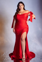 Load image into Gallery viewer, Gabor Bridesmaid Dress Sexy Body Hugging Gown 740943WK-red
