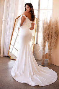 Gabor Wedding Dress Sexy Body Hugging PLUS SIZE Bridal Gown 740944WK-white SAMPLE IN STORE
