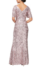 Load image into Gallery viewer, Garden Sequin Dress with Flutter Sleeve Mothers Dress 9408196611TIR-Blush SAMPLE IN STORE
