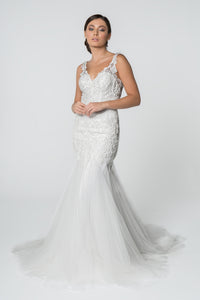 Gracie Wedding Dress Mermaid Tulle Bottom Bridal Gown 2602815TKR-Ivory