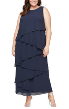 Load image into Gallery viewer, Joleen Formal Dress Long Tiered Dress with Jacket Mothers Gown 9408192001TIR-Navy
