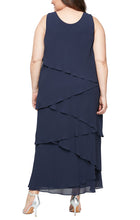 Load image into Gallery viewer, Joleen Formal Dress Long Tiered Dress with Jacket Mothers Gown 9408192001TIR-Navy
