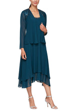 Load image into Gallery viewer, Jackie Formal Dress with Short Skirt and Jacket Mothers Dress 940116184AK-MidTeal
