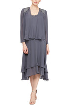 Load image into Gallery viewer, Jackie Formal Dress with Short Skirt and Jacket Mothers Dress 940116184AK-Steel
