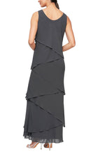 Load image into Gallery viewer, Joleen Formal Dress Long Tiered Dress with Jacket Mothers Gown 9408192001TIR-Charcoal
