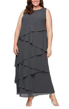 Load image into Gallery viewer, Joleen Formal Dress Long Tiered Dress with Jacket Mothers Gown 9408192001TIR-Charcoal
