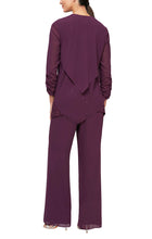 Load image into Gallery viewer, Judy Formal Pantsuit with Removable Jacket Mothers Gown 9408192002TTK-Raisin SAMPLE IN STORE

