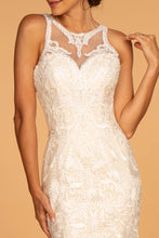 Load image into Gallery viewer, Kelly Wedding Dress Halter Neckline with Keyhole Back 2602598IRR-Ivory/champagne SAMPLE IN STORE
