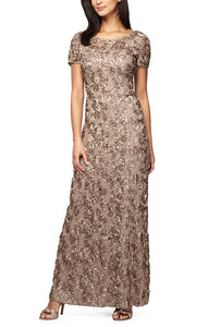 Millie Formal Dress A-line Short Sleeve Mothers Gown 940112788THR-Champagne  Available in Plus & Petites SAMPLE IN STORE