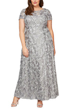 Load image into Gallery viewer, Millie Formal Dress A-line Short Sleeve Mothers Gown 940112788THR-DoveGrey  Available in Plus &amp; Petites SAMPLE IN STORE
