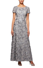 Load image into Gallery viewer, Millie Formal Dress A-line Short Sleeve Mothers Gown 940112788THR-DoveGrey  Available in Plus &amp; Petites SAMPLE IN STORE
