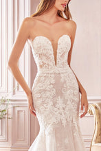 Load image into Gallery viewer, Patrice Wedding Dress Strapless Lace Mermaid 740928HXR-OffWhite/Nude
