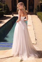 Load image into Gallery viewer, Perri Wedding Dress Sexy Strapless Sheer Bustier with Full Tulle Skirt C65W-TNR-OffWhite
