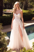Load image into Gallery viewer, Perri Wedding Dress Sexy Strapless Sheer Bustier with Full Tulle Skirt C65W-TNR-OffWhite
