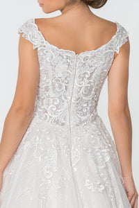 Poppy Wedding Dress Off Shoulder Lace Skirt Bridal Gown 2602823HER