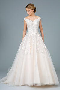 Raquel Wedding Dress Off the Shoulder Ballgown Bridal Gown 2601800HAR-Ivory