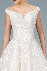 Raquel Wedding Dress Off the Shoulder Ballgown Bridal Gown 2601800HAR-Ivory