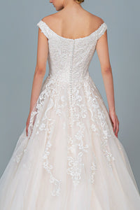 Raquel Wedding Dress Off the Shoulder Ballgown Bridal Gown 2601800HAR-Ivory
