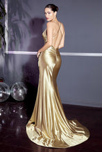 Load image into Gallery viewer, Renee Sexy Satin Bridesmaid Dress 740236WW-Gold
