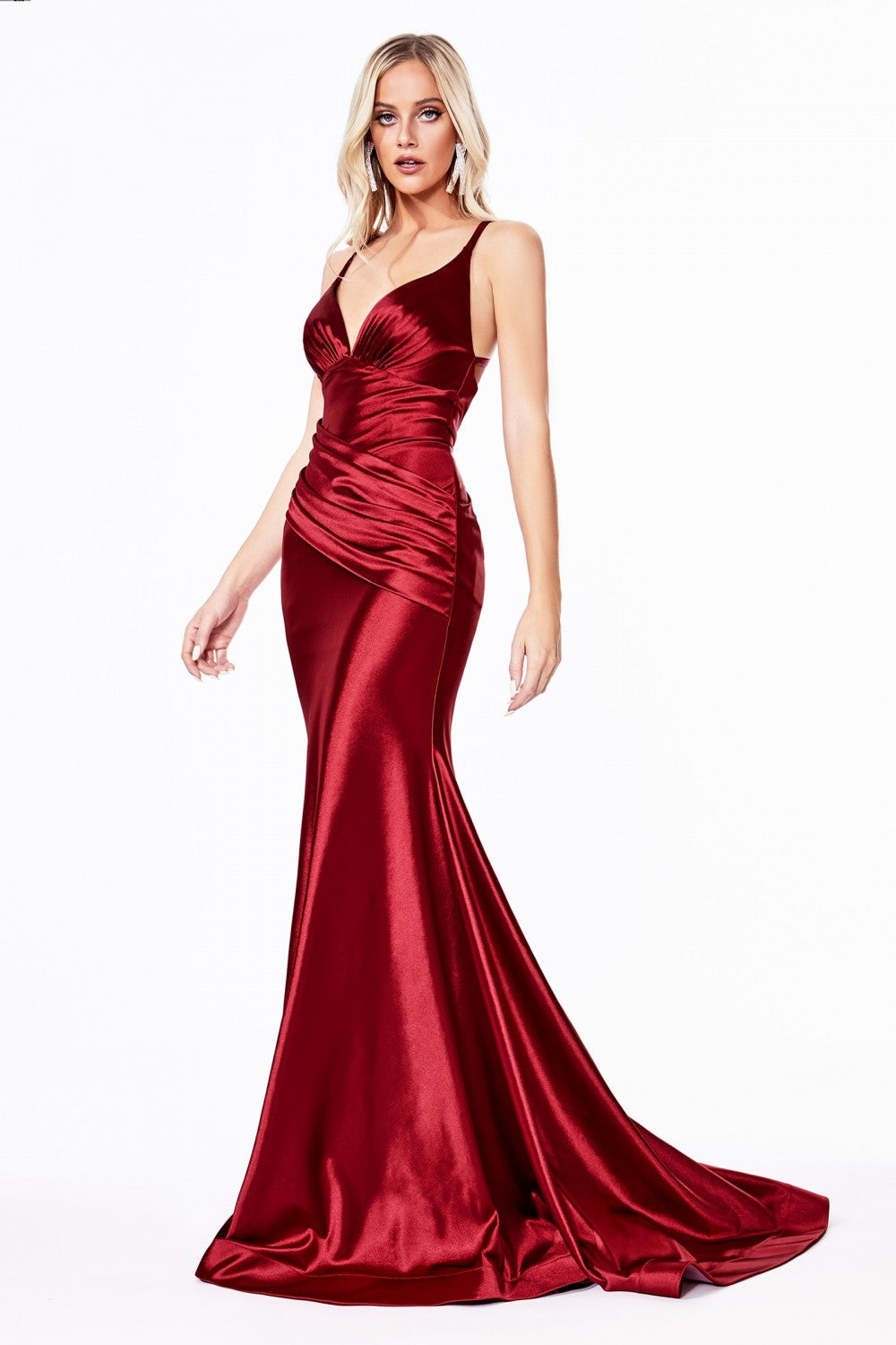 Renee Sexy Satin Bridesmaid Dress 740236KK-Red