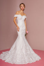 Load image into Gallery viewer, Ruby Wedding Dress Off the Shoulder Mermaid Bridal Gown 2602594IKR-Ivory/Cream
