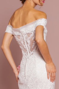 Ruby Wedding Dress Off the Shoulder Mermaid Bridal Gown 2602594IKR-Ivory/Cream