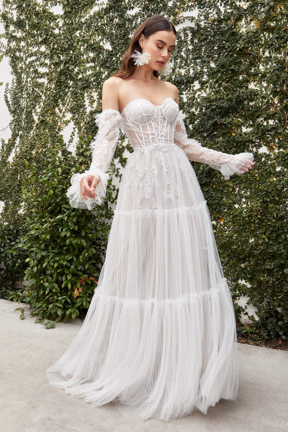 Buy Bridal dress with removable sleeves on SMCDress.com | Bridal gowns  mermaid, Strapless wedding dress, Bridal gown fitting