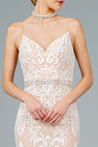 Wren Wedding Dress Nude Sheath with White 2602934-Champagne SAMPLE IN STORE