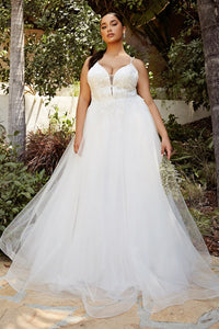 Donna Wedding Dress Beaded Bodice with Full Skirt Bridal 740154XR-OffWhite