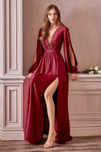 Load image into Gallery viewer, Doreen Long Sleeve Bridesmaid Dress in Burgundy Doreen 7407475KK-Burgundy

