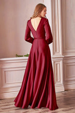 Load image into Gallery viewer, Doreen Long Sleeve Bridesmaid Dress in Burgundy Doreen 7407475KK-Burgundy
