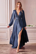 Load image into Gallery viewer, Doreen Long Sleeve Bridesmaid Dress in Navy Doreen 7407475WK-Navy
