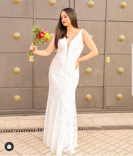 Load image into Gallery viewer, Madison All Lace Sleeveless Wedding Dress 9208838IR
