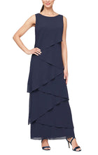 Load image into Gallery viewer, Joleen Formal Dress Long Tiered Dress with Jacket Mothers Gown 9408192001TIR-Navy
