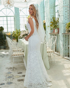 Madison All Lace Sleeveless Wedding Dress 9208838IR
