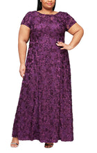 Load image into Gallery viewer, Millie Formal Dress A-line Short Sleeve Mothers Gown 940112788THR-Eggplant  Available in Plus &amp; Petites  SAMPLE IN STORE
